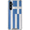 Greece Flag Distressed Galaxy S23 FE Clear Case