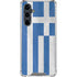 Greece Flag Distressed Galaxy S23 FE Clear Case