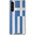 Greece Flag Distressed Galaxy S23 Plus Clear Case
