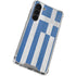 Greece Flag Distressed Galaxy S23 Plus Clear Case
