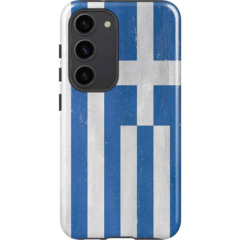 Greece Flag Distressed Galaxy S23 Pro Case