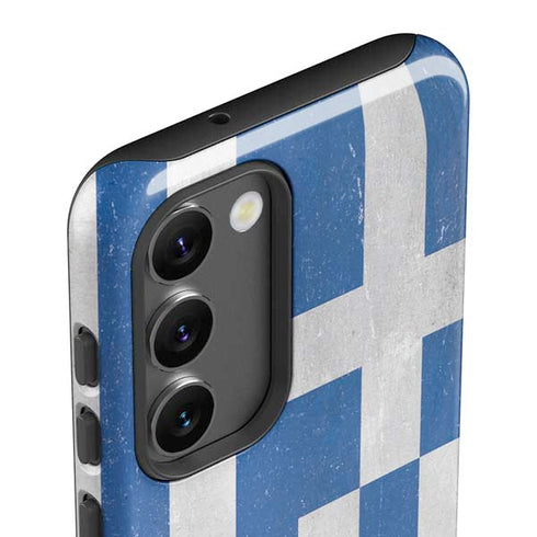 Greece Flag Distressed Galaxy S23 Pro Case