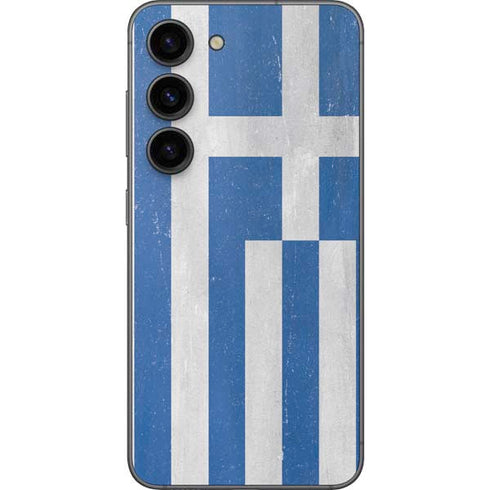 Greece Flag Distressed Galaxy S23 Skin