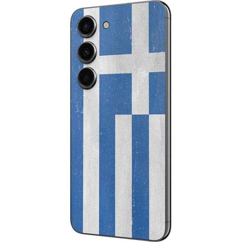 Greece Flag Distressed Galaxy S23 Skin