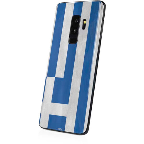 Greece Flag Distressed Galaxy S9 Plus Skin