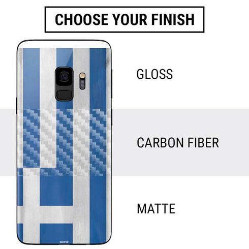 Greece Flag Distressed Galaxy S9 Skin