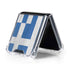 Greece Flag Distressed Galaxy Z Flip5 5G Clear Case