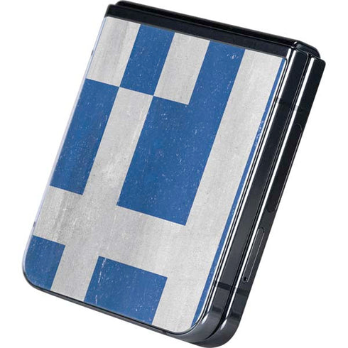 Greece Flag Distressed Galaxy Z Flip5 5G Skin
