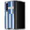 Greece Flag Distressed Galaxy Z Fold4 5G Clear Case
