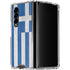 Greece Flag Distressed Galaxy Z Fold4 5G Clear Case