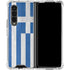 Greece Flag Distressed Galaxy Z Fold4 5G Clear Case