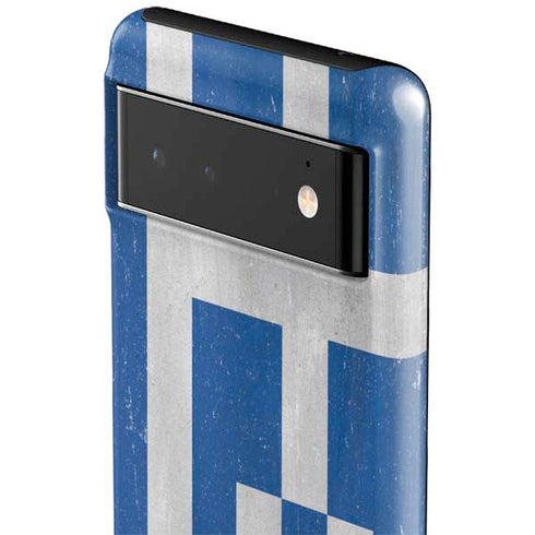 Greece Flag Distressed Google Pixel 6 Case