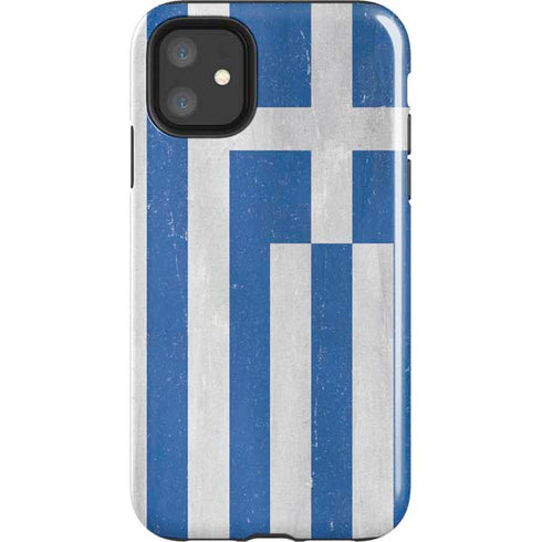 Greece Flag Distressed iPhone 11 Impact Case
