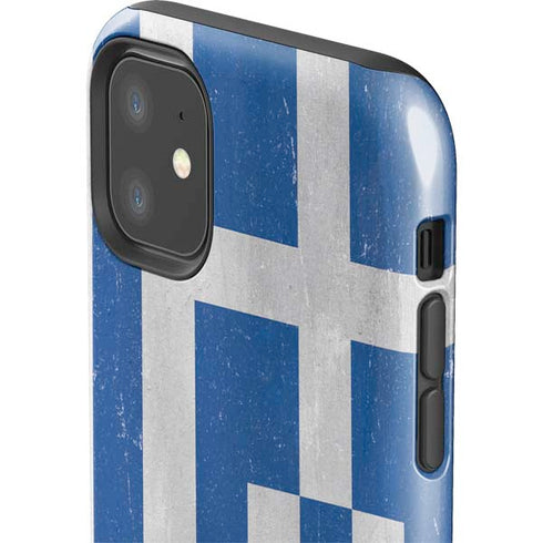 Greece Flag Distressed iPhone 11 Impact Case