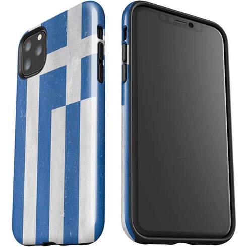 Greece Flag Distressed iPhone 11 Pro Max Impact Case