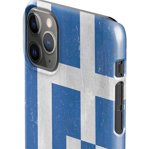 Greece Flag Distressed iPhone 11 Pro Max Lite Case