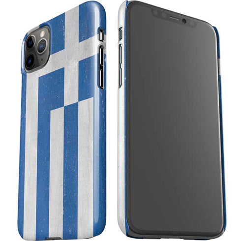 Greece Flag Distressed iPhone 11 Pro Max Lite Case