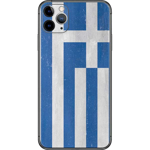 Greece Flag Distressed iPhone 11 Pro Max Skin