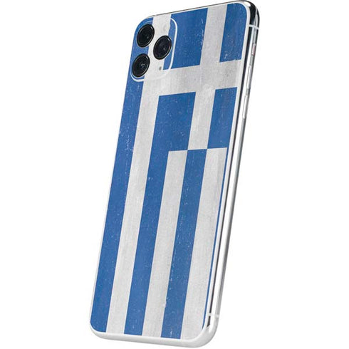 Greece Flag Distressed iPhone 11 Pro Max Skin
