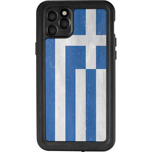 Greece Flag Distressed iPhone 11 Pro Max Waterproof Case