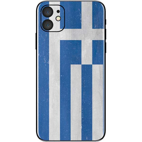 Greece Flag Distressed iPhone 11 Skin