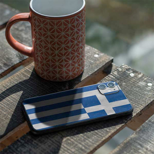 Greece Flag Distressed iPhone 11 Skin