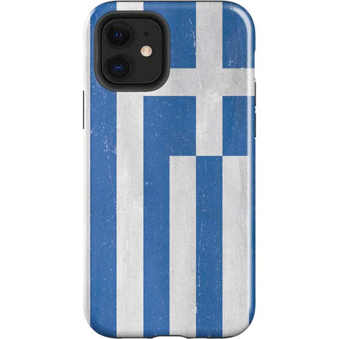Greece Flag Distressed iPhone 12 Impact Case