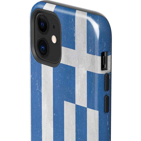 Greece Flag Distressed iPhone 12 Impact Case