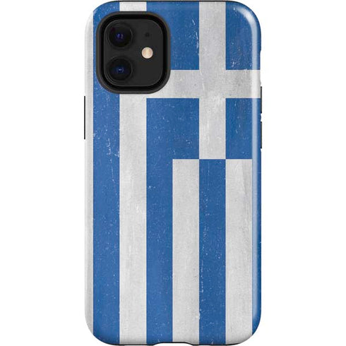 Greece Flag Distressed iPhone 12 Mini Impact Case