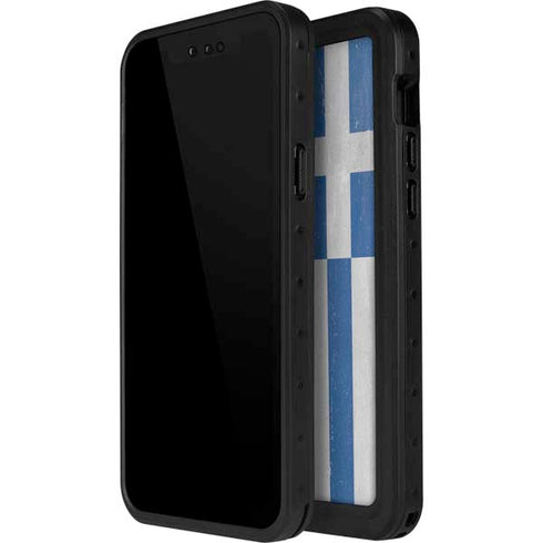 Greece Flag Distressed iPhone 12 Mini Waterproof Case