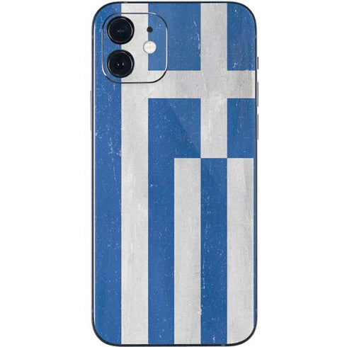 Greece Flag Distressed iPhone 12 Skin