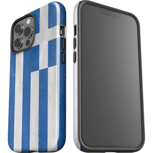 Greece Flag Distressed iPhone 13 Pro Max Impact Case