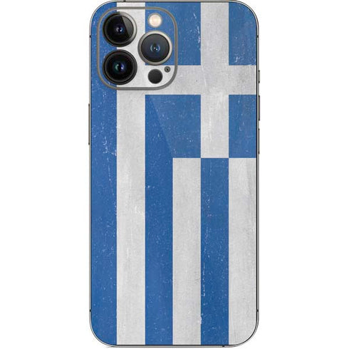 Greece Flag Distressed iPhone 13 Pro Max Skin