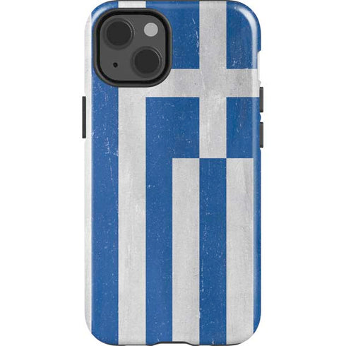 Greece Flag Distressed iPhone 15 Impact Case