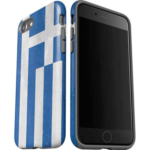 Greece Flag Distressed iPhone SE (2nd & 3rd Gen) Pro Case