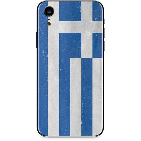 Greece Flag Distressed iPhone XR Skin