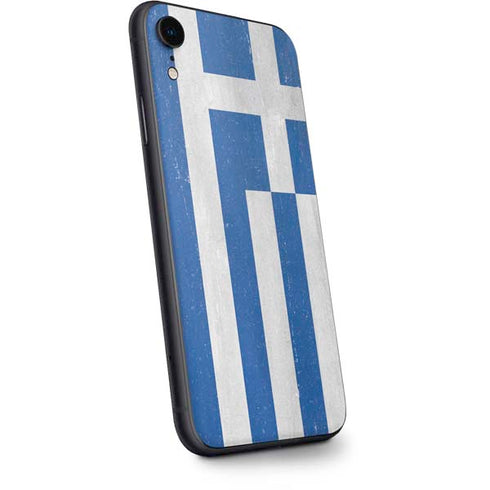 Greece Flag Distressed iPhone XR Skin