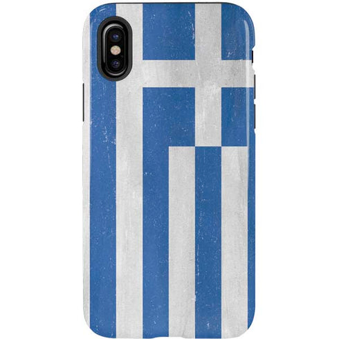 Greece Flag Distressed iPhone XS Pro Case