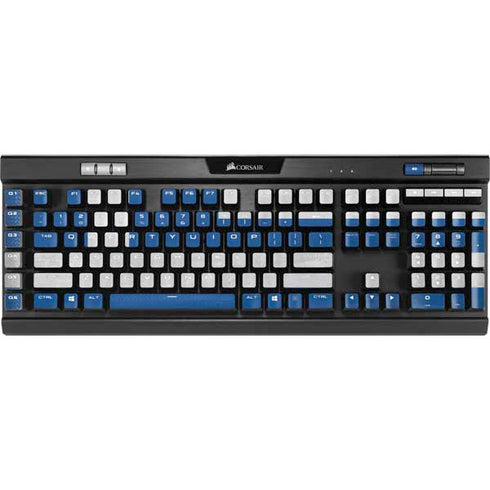 Greece Flag Distressed K95 RGB PLATINUM Mechanical Gaming Keyboard Skin