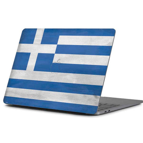 Greece Flag Distressed Apple MacBook Pro 13-inch Skin