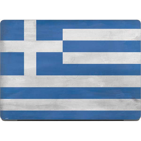 Greece Flag Distressed MacBook Pro 14in (2021-24) Skin