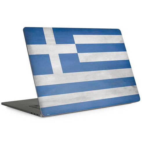 Greece Flag Distressed Apple MacBook Pro 15-inch Skin