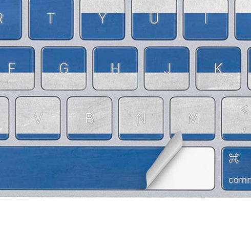 Greece Flag Distressed Magic Keyboard Skin