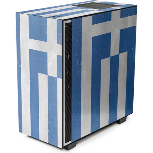 Greece Flag Distressed NZXT H510 Compact ATX Mid-Tower Case Skin