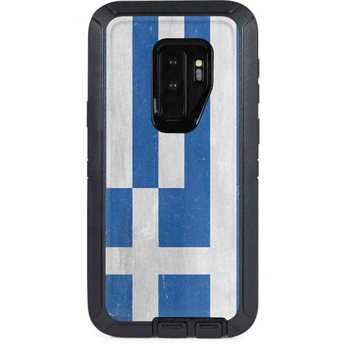 Greece Flag Distressed Otterbox Defender Galaxy Skin
