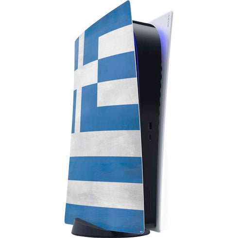 Greece Flag Distressed PS5 Digital Edition Console Skin