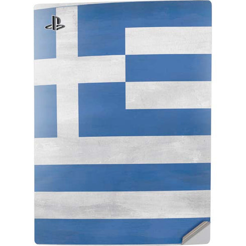 Greece Flag Distressed PS5 Digital Edition Console Skin