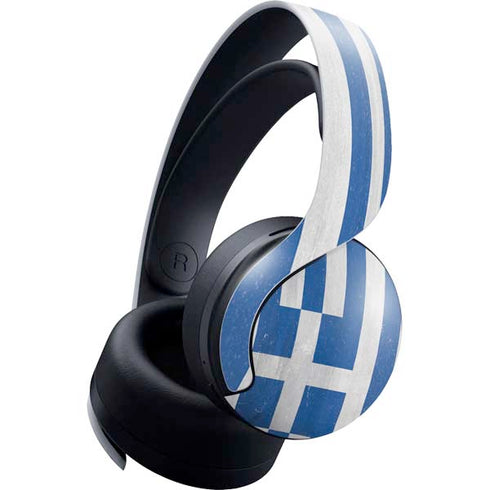 Greece Flag Distressed PULSE 3D Wireless Headset for PS5 Skin