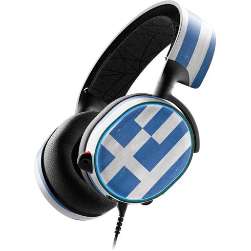 Greece Flag Distressed SteelSeries Arctis 3 Skin