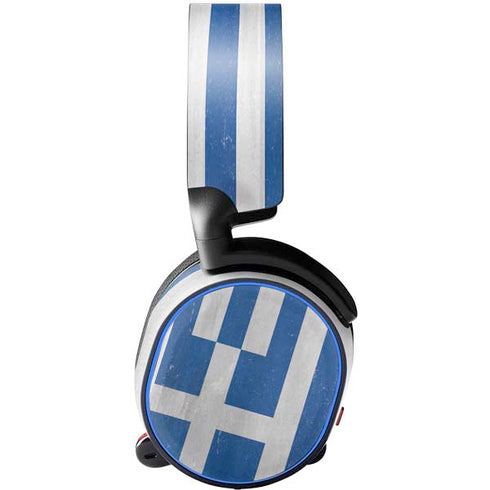 Greece Flag Distressed SteelSeries Arctis 3 Skin